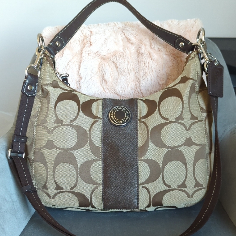 Coach Brown Signature Shoulder Bag
